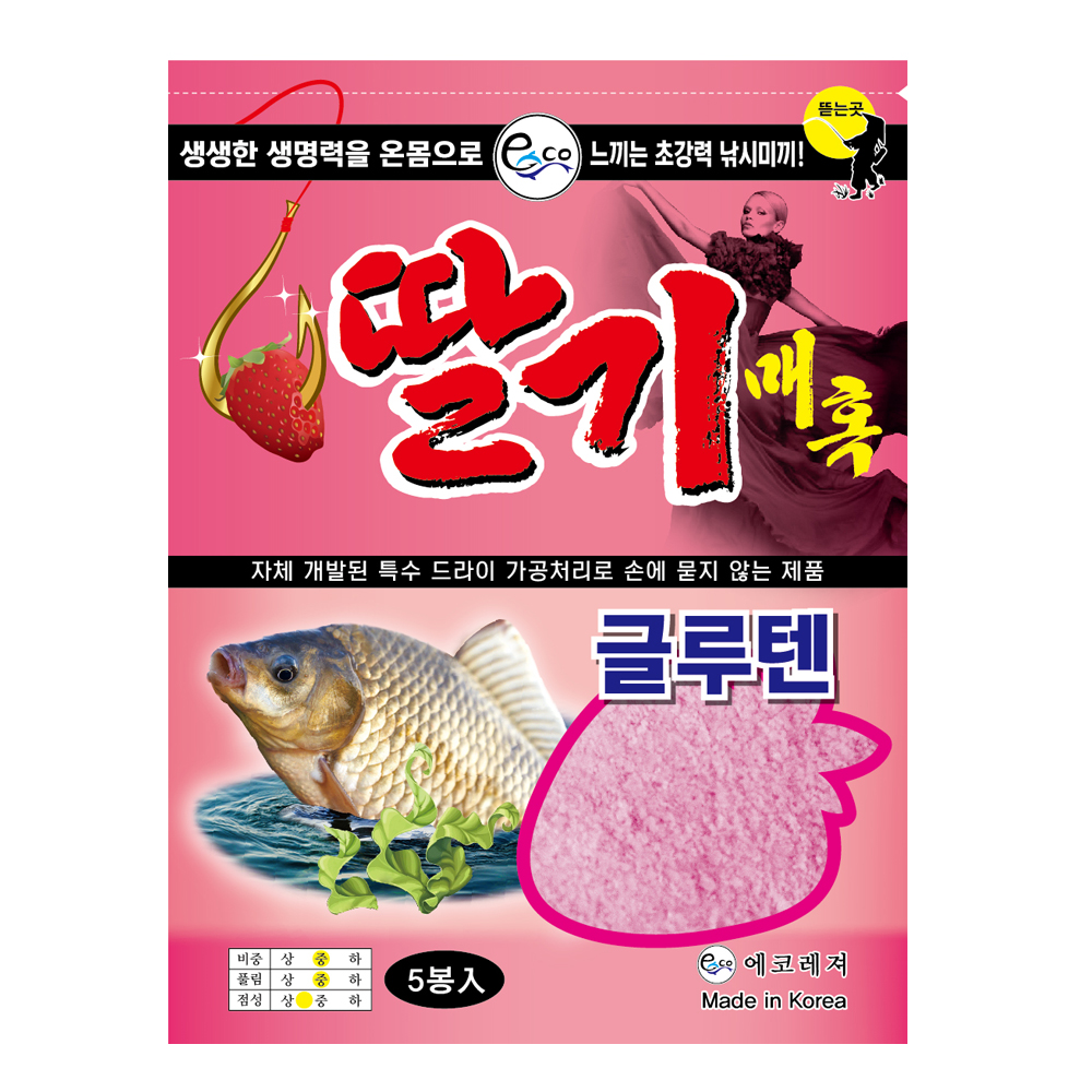 에코레져 매혹 딸기 글루텐 민물떡밥